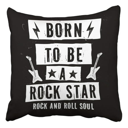 WOPOP Rock Festival Poster Rock Roll Sign Slogan Graphic For T Shirt Pillowcase Cover Cushion 20x20 (Best Slogan On Earth)
