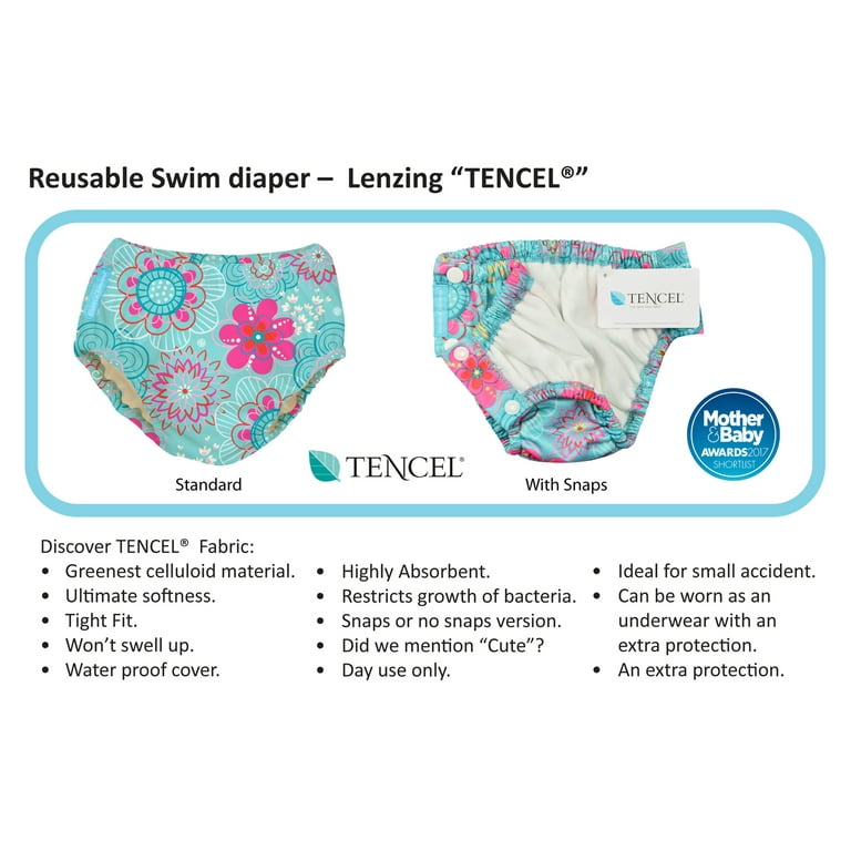 Charlie Banana Reusable Swim Diaper, Gelato, Size Medium