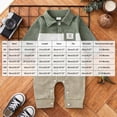 thumbnail image 3 of Gerichy Newborn Baby Girl Boy Winter Clothes Long Sleeve Lapel Jumpsuit Collar Plaid Romper Playsuit 0 3 6 9 12 18 Months Infant Baby Boys Fall Outfit, 3 of 6