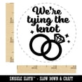 thumbnail image 2 of We're Tying the Knot Wedding Rings Self-Inking Rubber Stamp Ink Stamper - Red Ink - Small 3/4 Inch, 2 of 7
