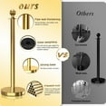 thumbnail image 4 of LCOKEIY Red Carpet Poles with Ropes 5 FT, 4 Pcs Gold Stanchions for Party,  Hollow Base and Velvet Ropes Safety Barriers Set, 4 of 6