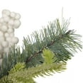 thumbnail image 5 of Northlight Plaid Bow and Winter Foliage Artificial Christmas Twig Wreath - 23-inch, Unlit, 5 of 5