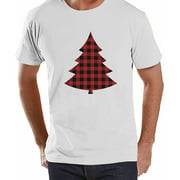 7 at 9 Apparel Mens Plaid Tree Christmas T-Shirt