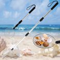 thumbnail image 4 of Wekvgz 2pcs Beach Sand Sifter Telescopic Shell Scooper Sifter Stainless Steel Shark Teeth Sifter Tool Lightweight Sand Scoop Shovel Sifter Sea Glass Sifter for Collecting Shell Sea Rock, 4 of 10