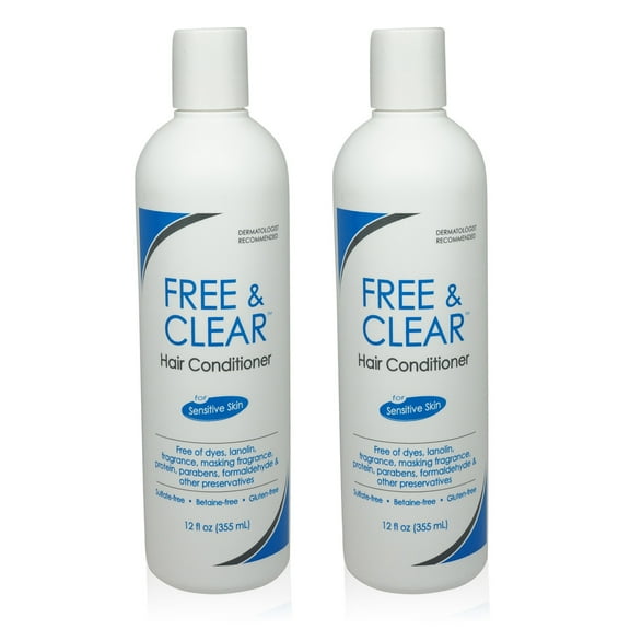 Free & Clear Conditioner for Sensitive Skin 12 Oz (Pack of 2)