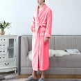 thumbnail image 5 of Tooayk Womens Pajama Sets Women's Double Pocket Flannel Bathrobe Soft and Warm Double Faced Bathrobe Pajamas and Home Wear Bathrobe Robe Pajama Set Pajamas for Women Watermelon Red, 5 of 6