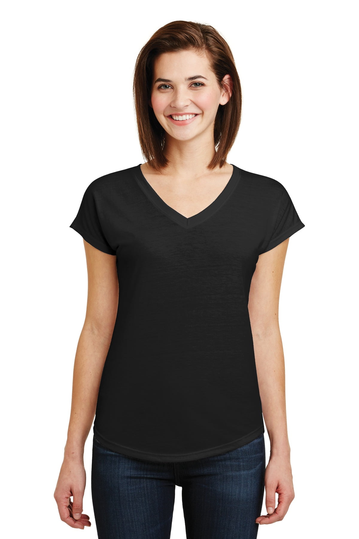 Anvil Womens/Ladies Short Sleeve Tri-Blend V-Neck T-Shirt Anvil Womens/Ladies Short Sleeve Tri-Blend V-Neck T-Shirt