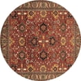 thumbnail image 1 of Ahgly Company Indoor Round Oriental Brown Industrial Area Rugs, 8' Round, 1 of 4