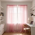 thumbnail image 3 of Sheer Curtains Light Filtering Voile Rod Pocket Window Drapes for Bedroom Living Room, Semi-Transparent Airy Polyester Curtain Panel, 55x90 Inch, with 3 Hanging Options, Machine Washable, 3 of 7