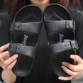 thumbnail image 4 of Men's Women's EVA Flat Sandals Adjustable Double Buckle Rubber Slide Sandals, 4 of 16