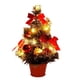 thumbnail image 1 of Árbol de Navidad de escritorio con luces, adorno navideño, decoración artificial para el hogar. 20 luces 30cm, 1 of 9