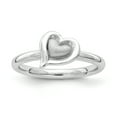 thumbnail image 1 of Sterling Silver Stackable Expressions Rhodium Heart Ring Size 10, 1 of 3