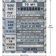 thumbnail image 6 of DAJU Husband Gifts Blanket Gifts for Husband/Him Blanket Anniversary Birthday Gifts for Husband Husband Birthday Gifts from Wife Husband Birthday Gift Ideas Best Husband Gifts for Men(50*60inch), 6 of 7