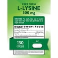 thumbnail image 2 of L Lysine 500mg | 130 Caplets | Free Form | Non-GMO, Gluten Free Supplement | by Nature's Truth, 2 of 7