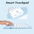 thumbnail image 2 of Wireless Bluetooth Keyboard with Touchpad for ipad, Portable Mini Small Universal Rechargeable 10 inch Ultra-Slim Wireless Keyboard for Tablet Smartphone PC Computer Laptop Windows Android iOS, 2 of 7