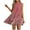 Watermelon Red, variant on Womens Summer Dress with Pockets Floral Print Sleeveless Loose Crew Neck Tank Short Dress Pleated Swing Sundress (S, Blue 01)