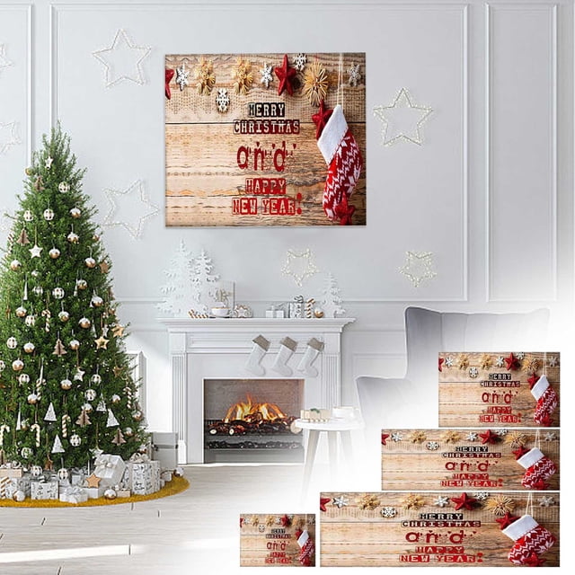Cubierta de puerta de garaje de Feliz Navidad - Gran mural navideño de 7x16 pies con copos de nieve y adornos para decoración exterior