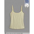 thumbnail image 5 of Multicolor 95% Cotton Striped Slim-Fit Womens Camisole Top, Casual Tank for Everyday Layering, 5 of 7