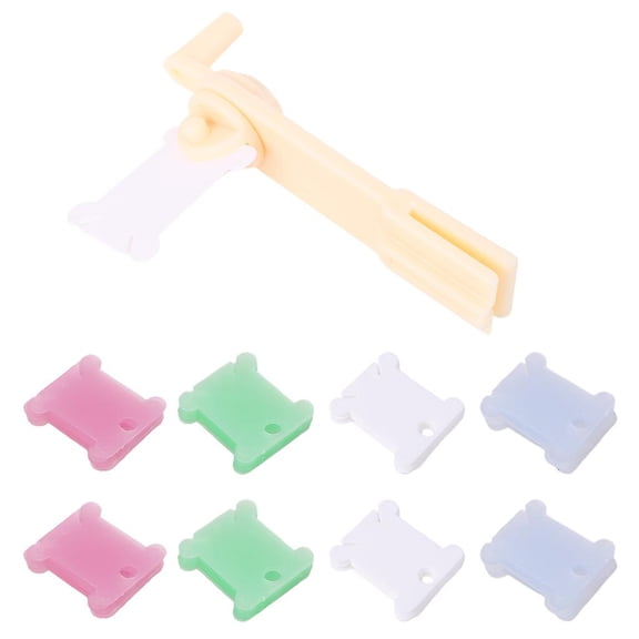 SDFGTstore 120/240/360pcs Embroidery Floss Thread Bobbins with String Winder for Cross Stitch Sewing Storage Organizer