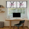 thumbnail image 5 of Easter Tier Curtains 36 Inch Length, Funny Rabbit Carrots Black White Buffalo Plaid Cafe Short Curtains for Bathroom Over Sink, Small Kitchen Curtain Light Filtering Drapes 2 Panels 27.5"Wx36"L, 5 of 8