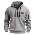 thumbnail image 3 of Sudadera con capucha para hombre, de manga larga, con diseño de cremallera, sudadera con capucha para hombre, ropa deportiva, chaqueta informal ajustada, 3 of 4