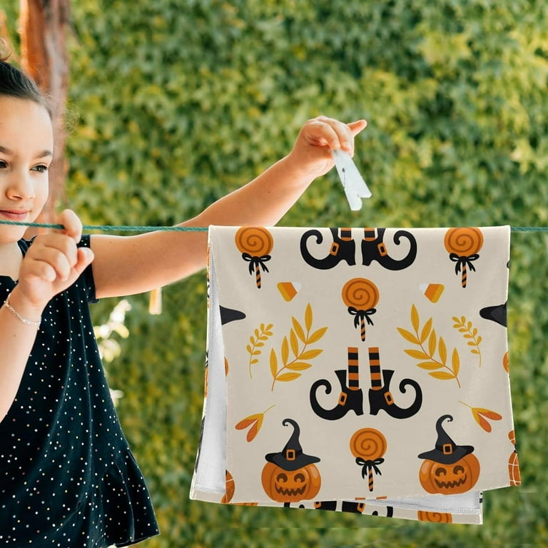 Halloween Funny Pumpkin Hand Towels for Bathroom Jack O Lantern Kitchen Towel 2 PCS Ultra Soft and Highly Absorbent Decorative Fingertip Face Bath Towels for Spa Hotel 28.3 x 14.4 Walmart