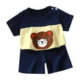 thumbnail image 2 of TopLLC Manches Courtes Col Rond Ensembles Blouses et Chemises Vêtements d'Été pour Enfants Col Rond Shorts à Manches Courtes Ensemble Girl Set, 2 of 3