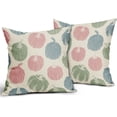 thumbnail image 2 of Pink Blue Green Pumpkin Fall Pillow Covers 20x20 Set of 2 Autumn Harvest Print Thanksgiving Decorative Throw Pillows Outdoor Farmhouse Cushion Case Seasonal Decor for Couch Sofa Bed, 2 of 6