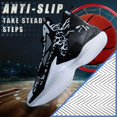 thumbnail image 5 of Bolognifi Men's High Top Basketball Shoes with Breathable Mesh Cushioning Support and Non Slip Sole Basketball Boots, 5 of 6