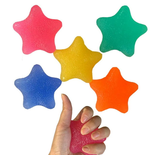 Youkk 5pcs Silicone Grip Strength Training Ball for Hand Finger Strength Exercise Stress Relief Decompression Ball Fitness Equipment