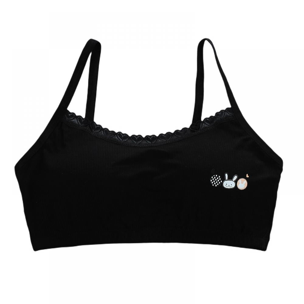 Teen Girls' Training Bra Seamless Cotton Cami Wireless Bras Elastic