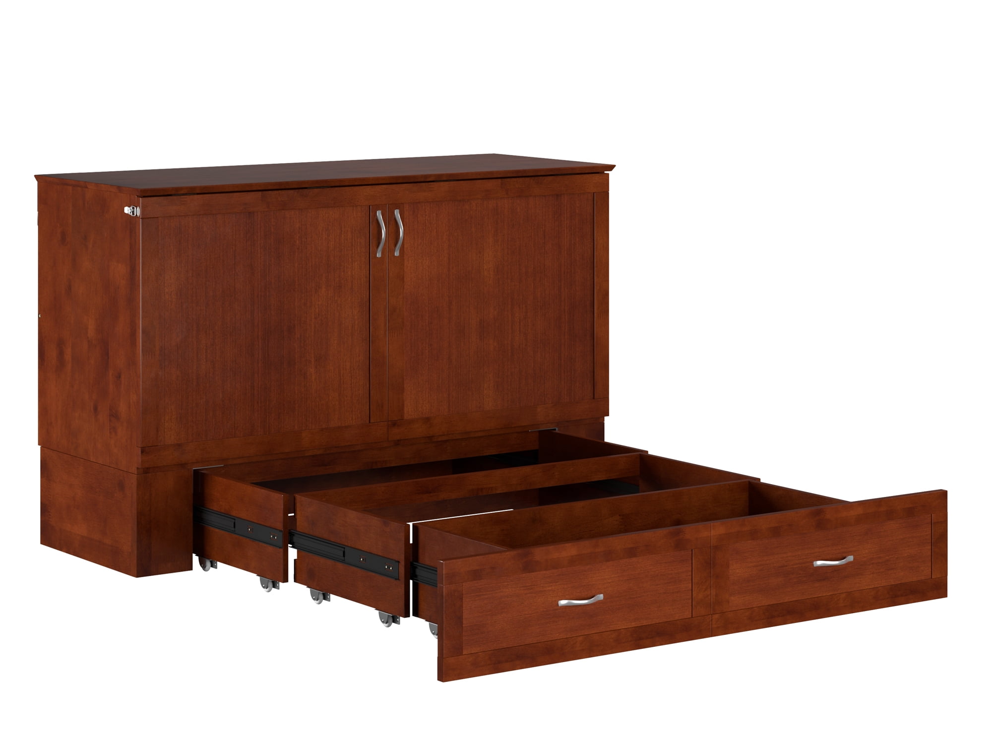 Hamilton Murphy Bed Chest Queen Walnut with Charging Station