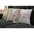 thumbnail image 5 of Ambesonne Pink Throw Pillow Cover 4 Pack, Bride Shabby Flowers, 24", Pale Pink Hot Pink, 5 of 5