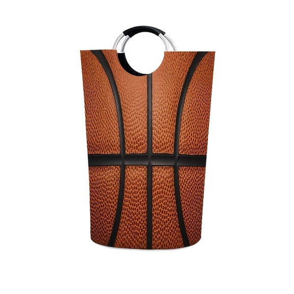 23.78gal Basketball Laundry Basket | Collapsible Polyester Laundry Hamper with Handles, Ocean Storage Basket for Bathroom, Dorm, Family and Friends Holiday Gifts - Classic Style, Laundry Baskets