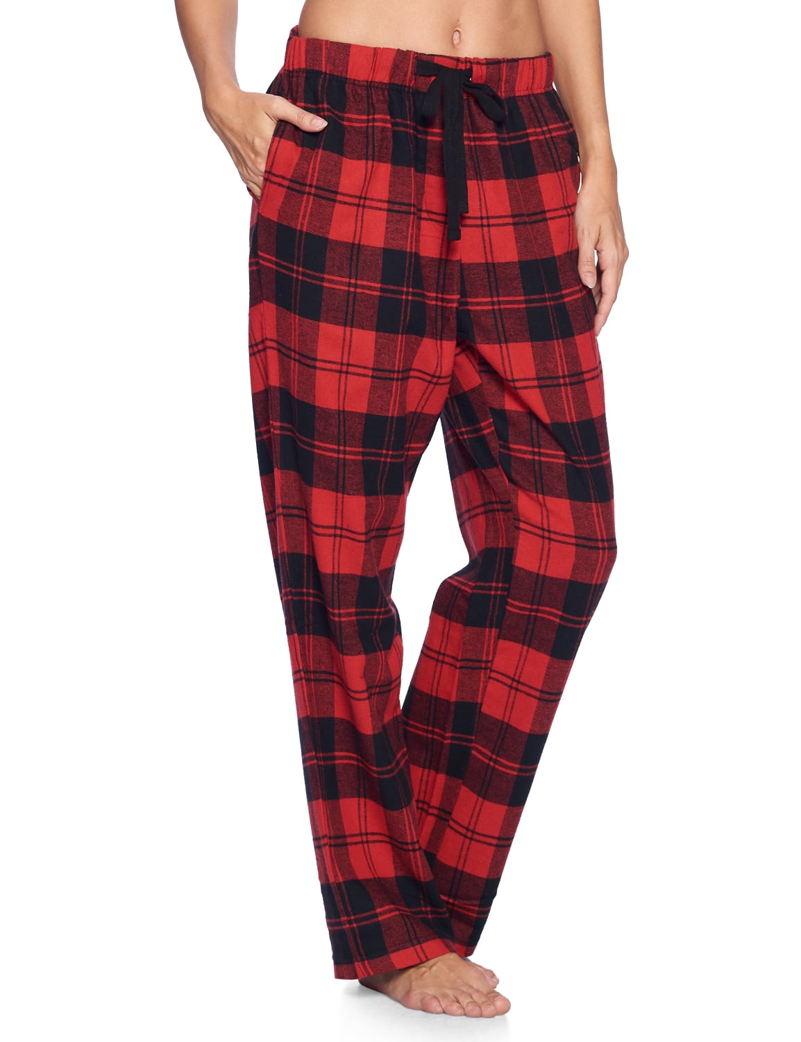 Ashford & Brooks Womens Super Soft Flannel Plaid Pajama Sleep Pants 