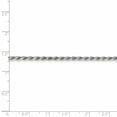thumbnail image 2 of White Sterling Silver chain Rope Diamond-cut 18 in 2.25 mm, 2 of 3