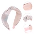 thumbnail image 3 of Unique Bargains 1 Pc Jacquard Embroidery Tie Headbands for Women Pink Blue, 3 of 6