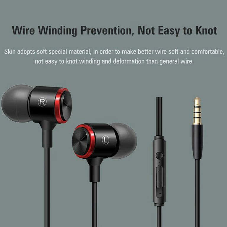 Achetez Écouteur de Casque Câblé de 3,5 mm Avec Micro et Contrôle de Ligne  Pour Samsung Xiaomi Huawei - le Noir de Chine