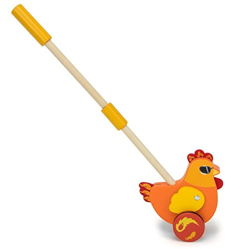 Imagination Radical Racers Spicy Chicken Wooden Push-Along Walking Toy