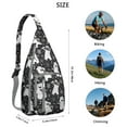 thumbnail image 3 of Cartoon Bear Shoulder Bag - Charming Polar Bear Pattern Sling Backpack for Hiking (Winter Scene Design, Adjustable Strap), 3 of 4