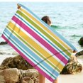 thumbnail image 5 of Guanhe Striped Beach Towel Enlarged Thick Soft Absorbent Men/Women Bathing Swimming Red and White Colorful Striped Bath Towel Photo(29.55x59IN), 5 of 6