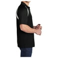 thumbnail image 3 of Yellow Rooster Men's Dry Zone Colorblock Raglan Male Polo T-Shirts Black/ White XS, 3 of 6