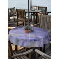 thumbnail image 2 of Outdoor Tablecloth with Umbrella Hole for Patio/Picnic/Party/Camping, Purple Gray Ombre Waterproof Table Cloth Round Cover Washable, Modern Abstract Art Gradient (Dia 60"), 2 of 9