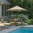 thumbnail image 3 of Alden Design 7.5ft Standard Patio Umbrella with LED Lights, Tan, 3 of 12