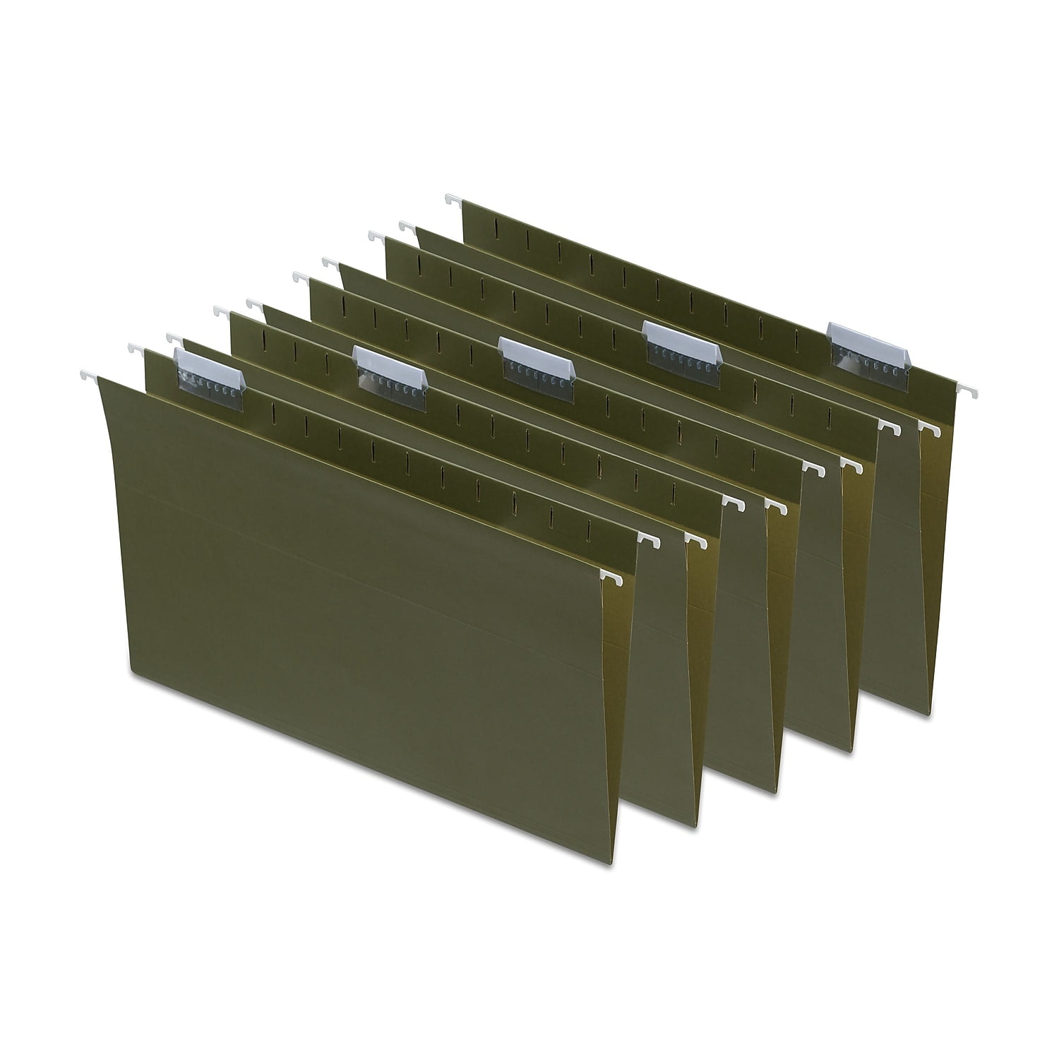 MyOfficeInnovations Hanging File Folders 5-Tab Legal Size Standard Green 25/BX (116830)