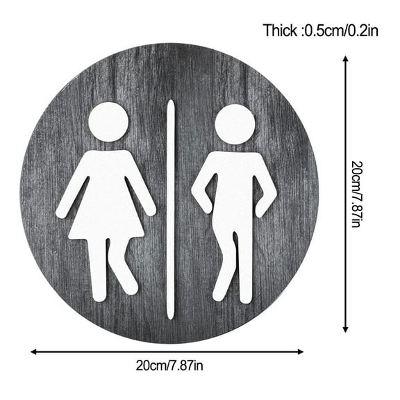 KDJ Bathroom Wooden Sign Bathroom Creative Toilet Wall Sign Door Decoration - for Home Decor