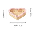 thumbnail image 3 of TACILIP Home Storage, 1PC Heart Shaped Hand Woven Paper Rope Storage Basket Household Storage Basket Fruit And Vegetable Basket Living Room Snack Tray Desktop Storage Basket, Womens Gifts, 3 of 5