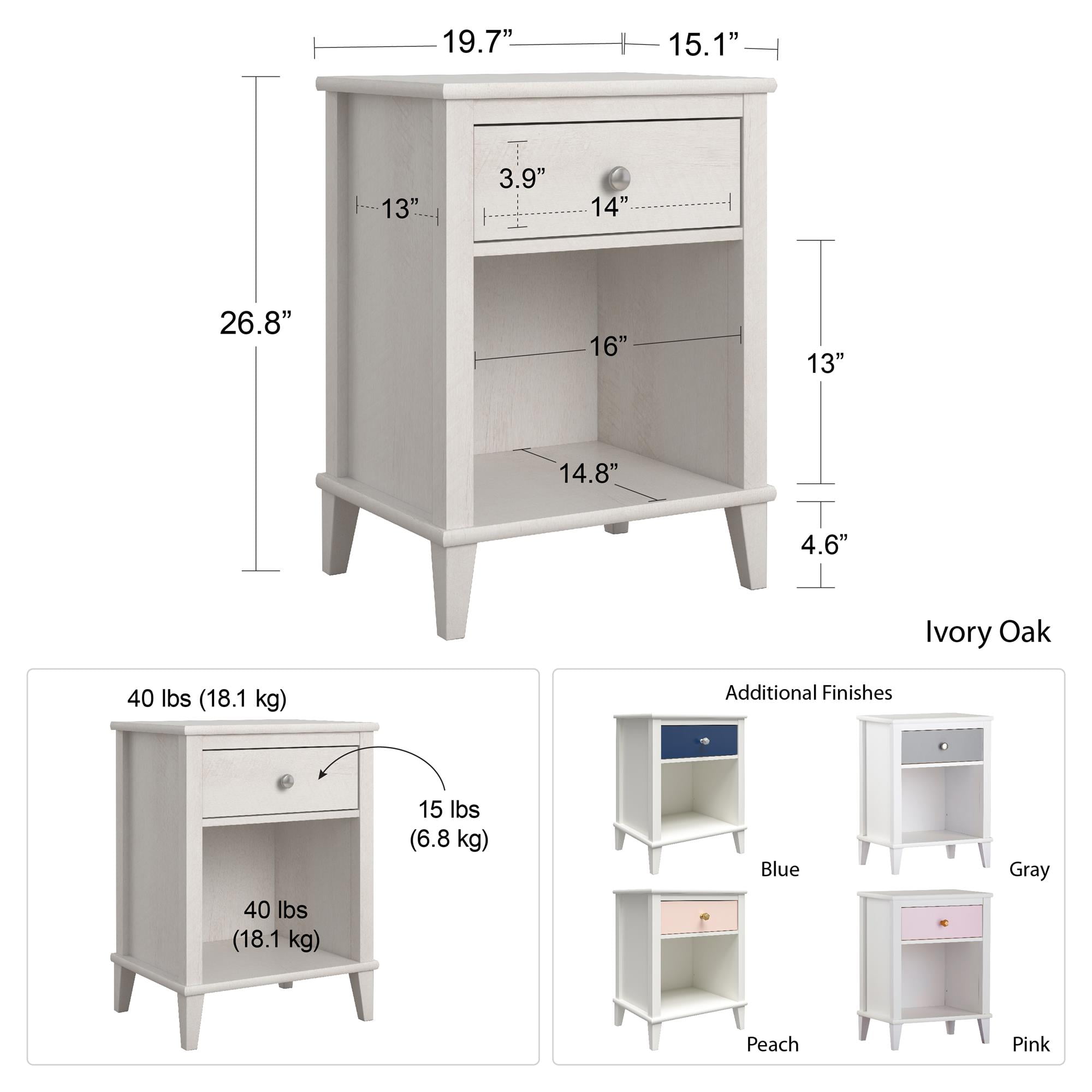 Monarch Hill Poppy Nightstand, Gray