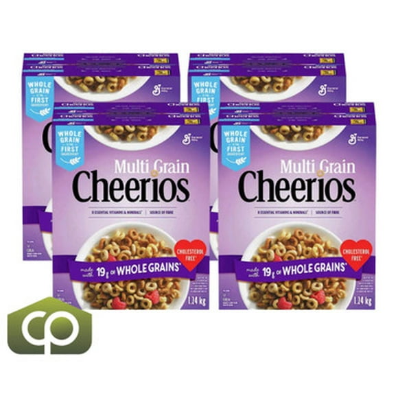 Multi-Grain Cheerios Jumbo Pack - 1.24 kg | Wholesome Blend of 5 Whole Grains(4/Case)