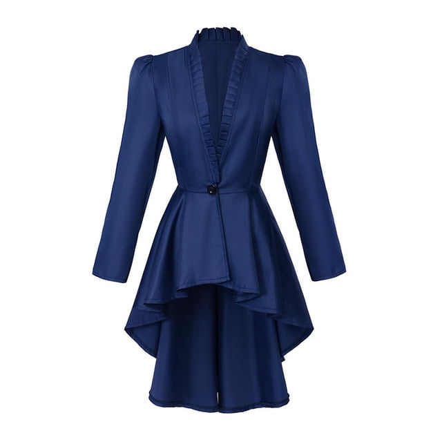 Vêtements Gothiques à Manches Longues pour Femmes Hommes Vêtements Gothiques pour Femmes Grande Taille Queue-de-Pie Veste Rétro pour Robe Gothique Robe Médiévale Noire avec Capuche et Spectacles Vêtements Gothiques Tout
